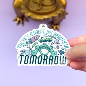 Vinilo Tomorrowland Magic Kingdom Sticker / Hydroflask Water Bottle Sticker / Bullet Journal Planner Sticker / Calcomanía impermeable