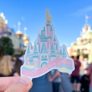 3 "Magic Kingdom Cinderella Castle Vinyl Sticker / Hydroflask Water Bottle Sticker / Bullet Journal Planner Sticker / Waterproof Decal
