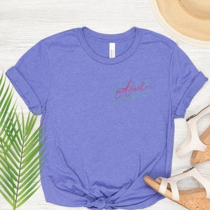 Maglietta con autografo di Ariel ricamato / Maglietta unisex Disney World