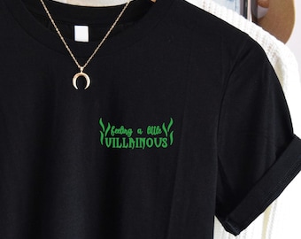 Feeling a Little Villainous Embroidered Unisex Adult Shirt | Mickey's Not So Scary Halloween Party | Oogie Boogie Bash