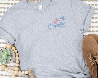 Chemise brodée pour adulte unisexe autographe Cendrillon | Signature Princesses Disney