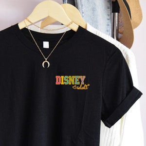 Embroidered Disney Adult Unisex Shirt | Disney World Shirt | Gift for Her | Disney Trip Shirt | Disneyland | California Adventure