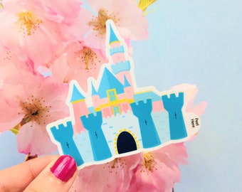 3" Disneyland Sleeping Beauty Castle Vinyl Sticker | Hydroflask Water Bottle Sticker | Bullet Journal Planner Sticker | Waterproof Decal