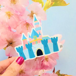 3&quot; Disneyland Sleeping Beauty Castle Vinyl Sticker | Hydroflask Water Bottle Sticker | Bullet Journal Planner Sticker | Waterproof Decal