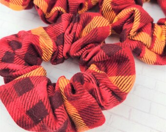Gryffindor Rutig Scrunchie | Harry Potter Scrunchie | Röd Rutig Scrunchie | Jul Scrunchie | Hogwarts House Scrunchie