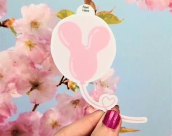 Micky Ballon Vinyl Aufkleber | Wasserfester Disney World Aufkleber