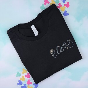 Elsa Autograph Adult Shirt Black / Disney World Shirt / Elsa Shirt / Gift for Her / Disney Trip Shirt / Magic Kingdom Shirt / Frozen Shirt