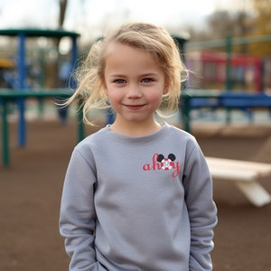 Sudadera con cuello redondo bordada Ahoy de Disney Cruise Line para jóvenes / Suéter Disney para niños / Suéter Disney Cruise / Deseo / Sueño