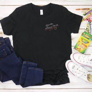 Mickey Mouse Autograph Youth Shirt Black | Disney World Shirt | Mickey Mouse Shirt | Boy's Disney Shirt | Disney Trip Shirt