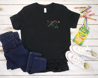 Peter Pan Autograph Youth Shirt Black | Disney World Shirt | Girl's Disney Shirt | Boy's Disney Shirt | Disney Trip Shirt