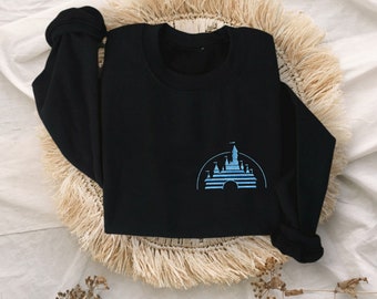 Bordado Vintage Disney Movie Castle Unisex Crewneck Suéter / Disney World Castle Suéter / Disneyland Vacation / 90s Disney