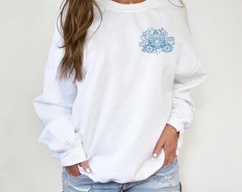 Embroidered Cinderella Carriage Crewneck Sweatshirt  | Cinderella Crewneck | Gift for Her | Disneyworld Shirt | Gift for Mom