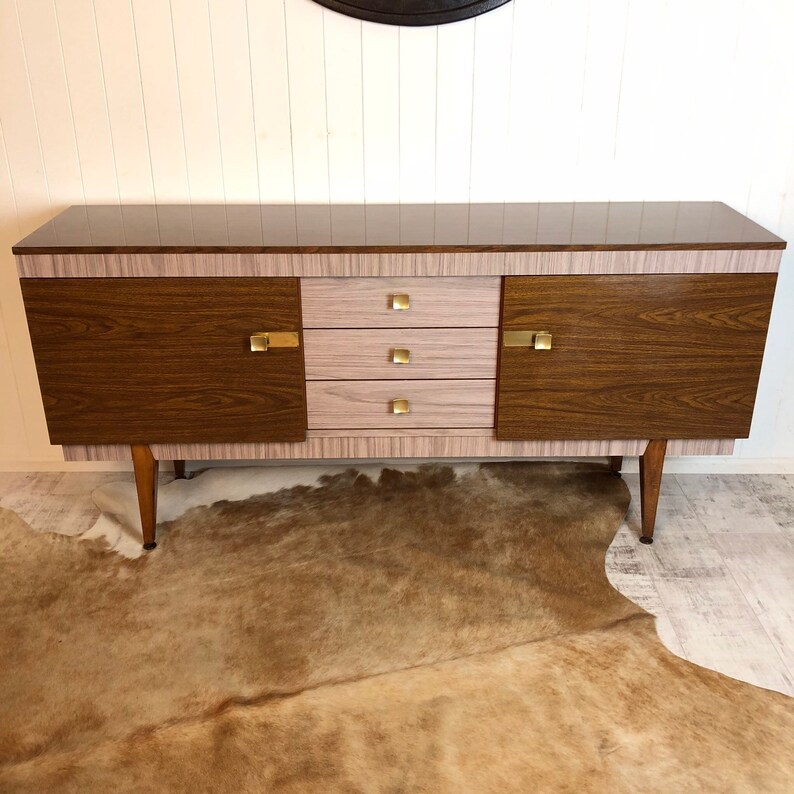 Retro Walnut Formica Sideboard 1960 9 Living Room Image 0