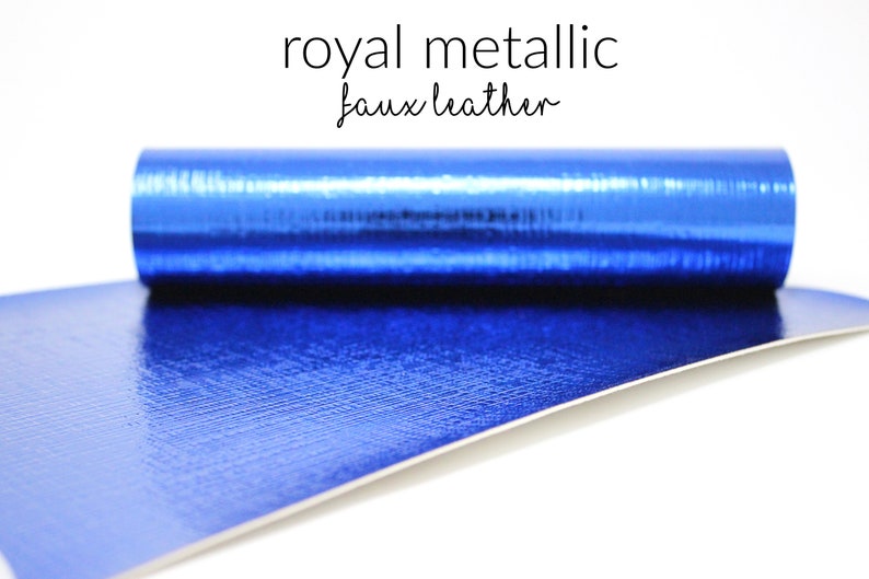 Royal Blue Colorful Leather Fabric Bundle Royal Metallic Faux Leather Sheets Leather Sheets Faux Leather Fabric Sheets
