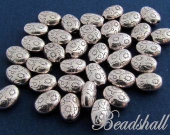 5//10 Großloch Metallperlen Perlen Beads Notenschlüssel Silberfarbe für Paracord