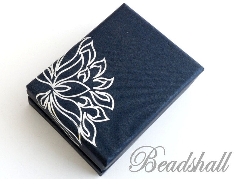 4 x Gift box lotus flower box blue jewelry box