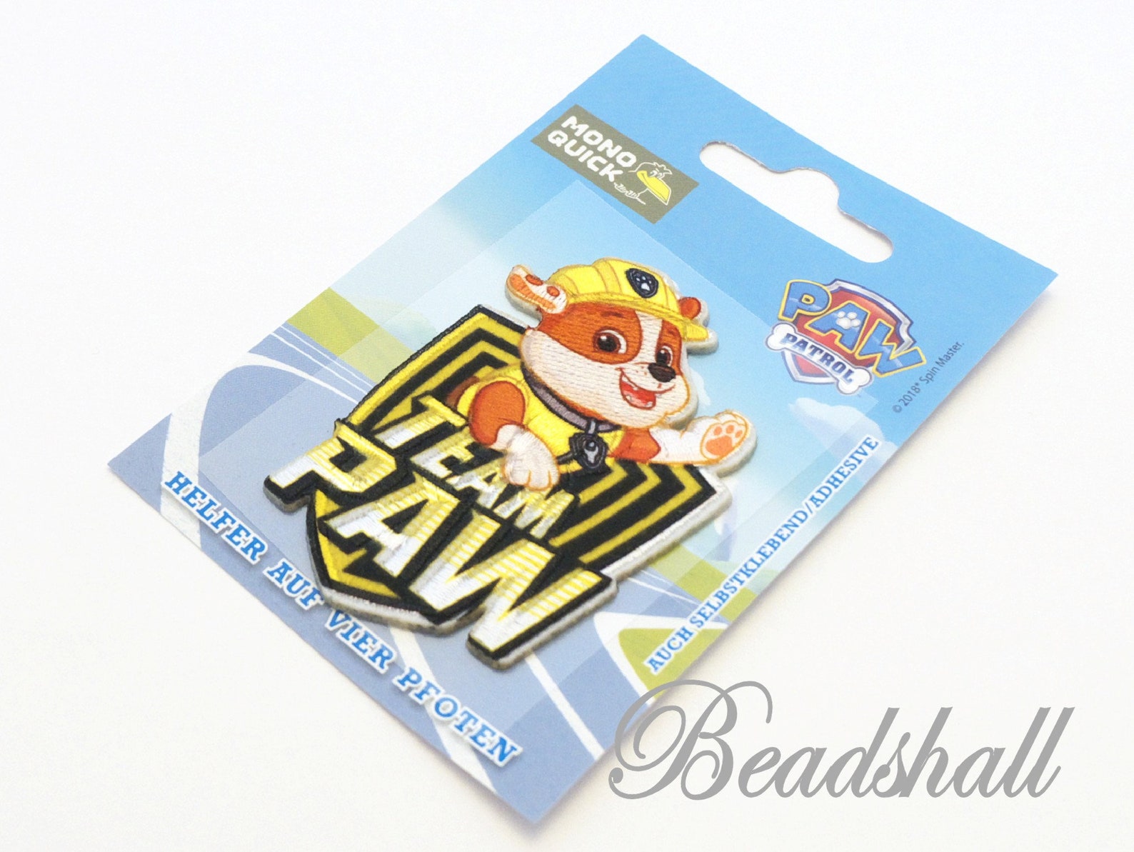 Bügelbild PAW Patrol® Figur Rubble gelb | Etsy