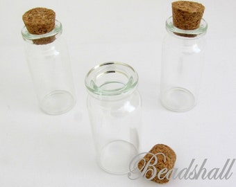 5 Glasflaschen mit Korken Flaschen 12 ml