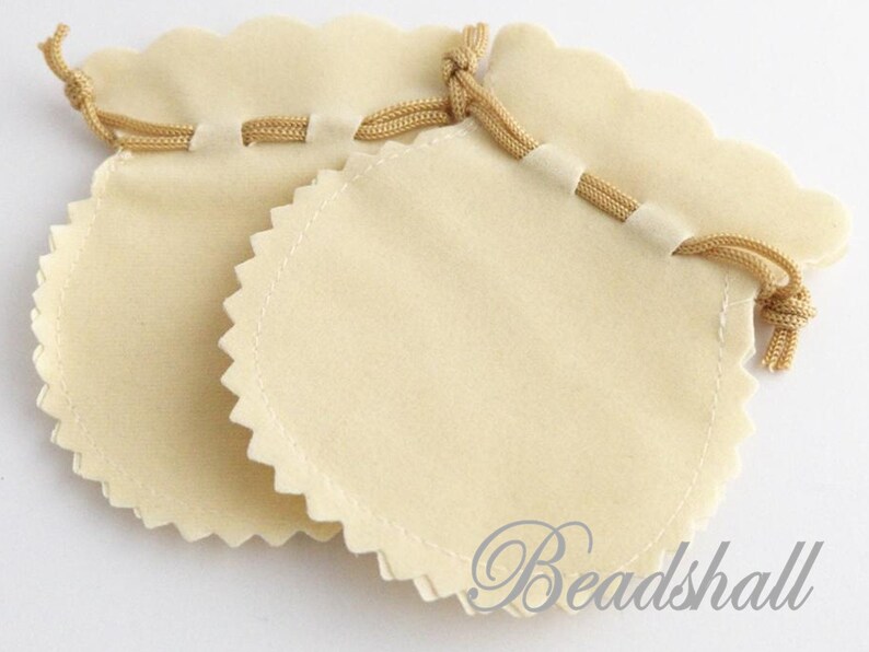 5 Gift Bag fabric bag velvet color cream