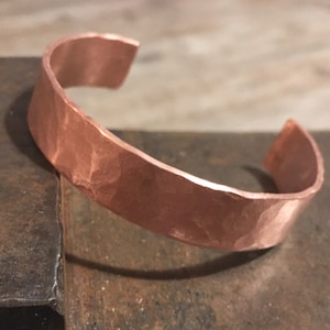 Wide Hammered Copper Cuff