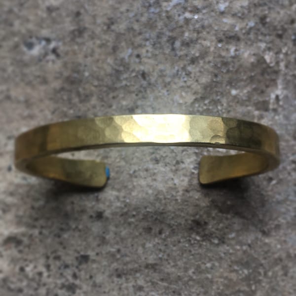 Brass Cuff Bracelet- Hammered Raw Brass Cuff // Minimalist Gold Bracelet