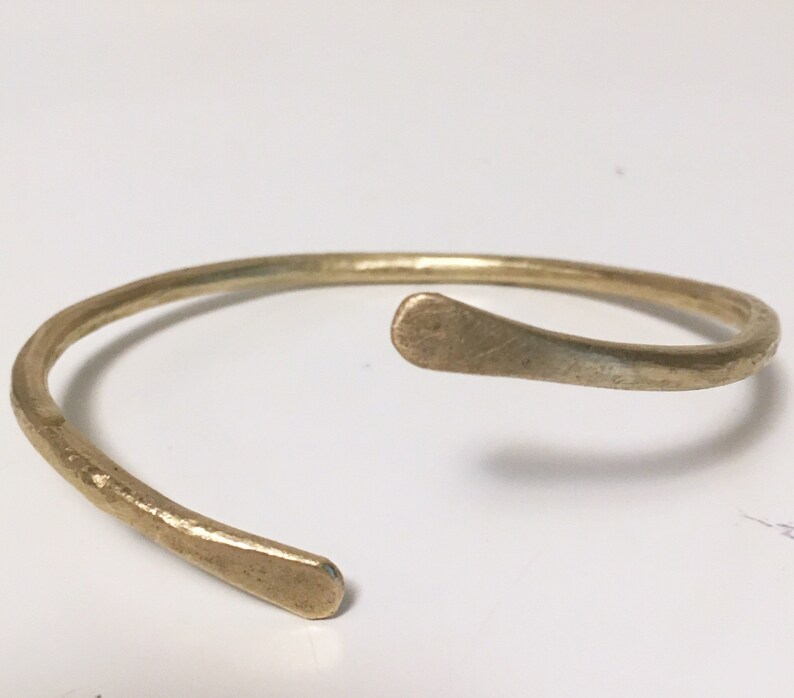 Brass Bangle Bracelet Raw Brass Bracelet Etsy
