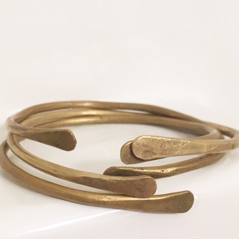 Brass Bangle Bracelet Raw Brass Bracelet Etsy