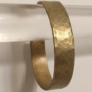 Brass Cuff Bracelet- Hand-Forged/Hammered/Wide