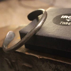Iron Bracelet- Iron Sixth Anniversary Gift for Her/Him // Hand-Forged Iron Bracelet