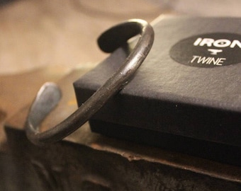 Iron Bracelet- Iron Sixth Anniversary Gift for Her/Him // Hand-Forged Iron Bracelet