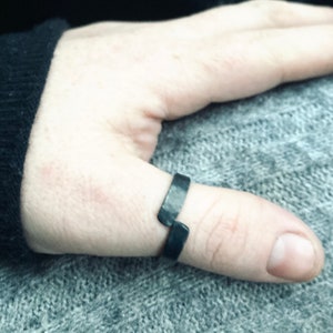 Forged Iron Ring- Sixth Anniversary Gift for Him/Her // Iron Anniversary Jewelry