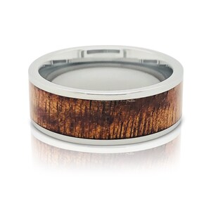 Full Wood Wedding Band | Tungsten Carbide | Wide Comfort Fit | Wooden Wedding Band | Rustic Wedding | Farmhouse Wedding
