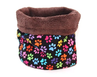 Stylish, warm loop for dogs - perfect accessory for cold days - motif: colorful paws