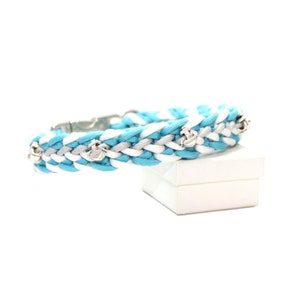 Paracord collar - Floating Colors, dog collar with anchor beads, optionally with engraving
