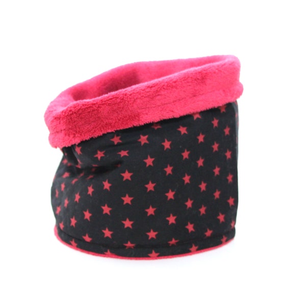 Dog loop - Red Stars, dog scarf, cuddly soft and wonderfully warm