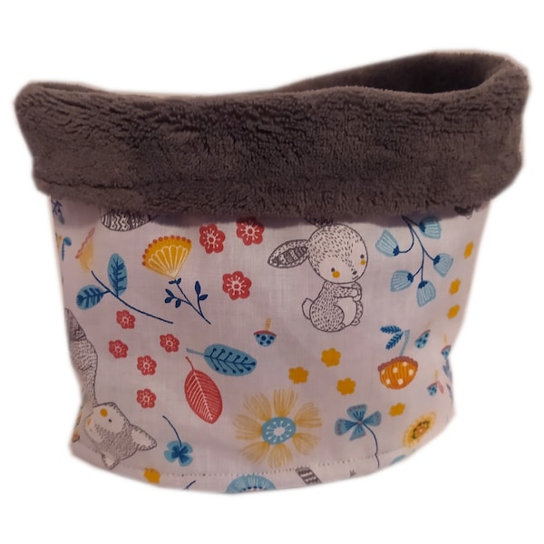 Cuddly, warm loop for dogs - perfect accessory for cold days - inner lining color as desired - motif: forest animal children - blue