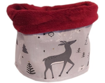 Cuddly, warm loop for dogs - perfect accessory for cold days - inside color selectable - motif: winter wonderland