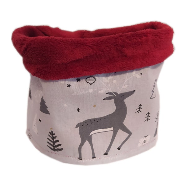 Cuddly, warm loop for dogs - perfect accessory for cold days - inside color selectable - motif: winter wonderland