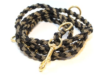 Paracord leash - mini leash, adjustable dog leash for small dogs, different carabiners and lengths selectable