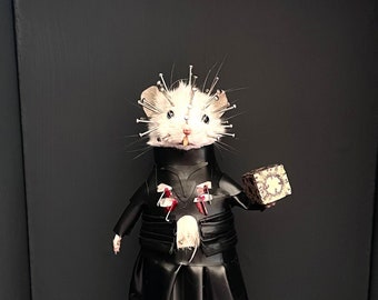 Shadowbox Taxidermy Mouse - Pinhead - Hellraiser - We’ll tear your soul apart!