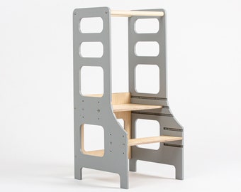 Échelle de cuisine, tabouret réglable pour tout-petits, escabeau pour enfant, échafaudage de cuisine Montessori, tabouret de cuisine, meubles Montessori,