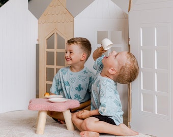 Wooden Montessori Playhouse: Zigzag Indoor Play Fort