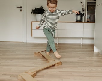 Balance beam, Wooden balance beam, Balance beam for kids, Wooden balance board, Montessori balance beam, Montessori toy for kids