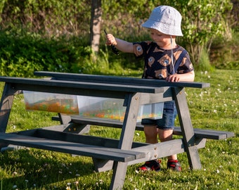 Table sensorielle, table sensorielle extérieure, table d'apprentissage, table sensorielle pour enfants, table de jeu pour enfants, table d'apprentissage pour enfants, table d'intérieur pour enfants