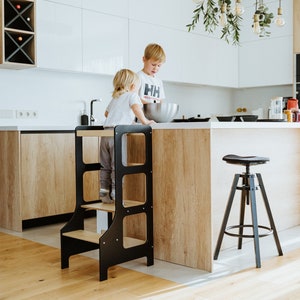 Kitchen tower, Montessori Helper tower, Toddler stool, Kid step stool, Montessori Kitchen Tower, Kitchen Stool