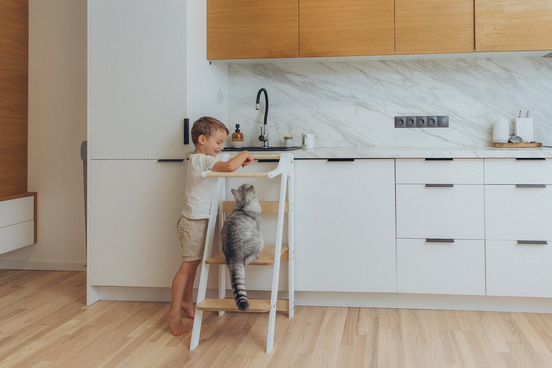 Foldable Kitchen Tower, Kitchen Stool, Kitchen Tower, Montessori ...