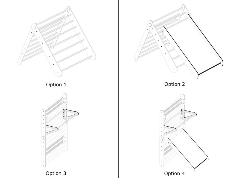 Ensemble mural triangulaire d'escalade, triangle d'escalade, mur de gymnastique avec barre de traction, triangle Montessori, triangle pliable, station de jeu. image 10