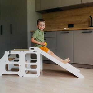 Foldable Kitchen Tower, Montessori Learning Stool, Baltic Birch image 6