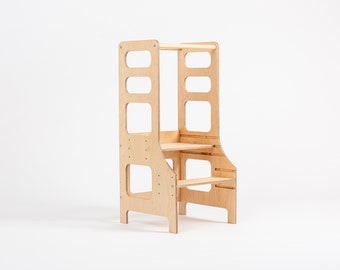 Adjustable kitchen tower, toddler tower, kids kitchen tower, step stool, desk, slide, Montessori furniture, kitchen stool