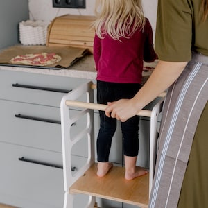 Foldable Kitchen Tower, Montessori Learning Stool, Baltic Birch image 7